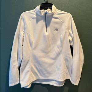 The North Face White Women's 1/4 pull over, size L